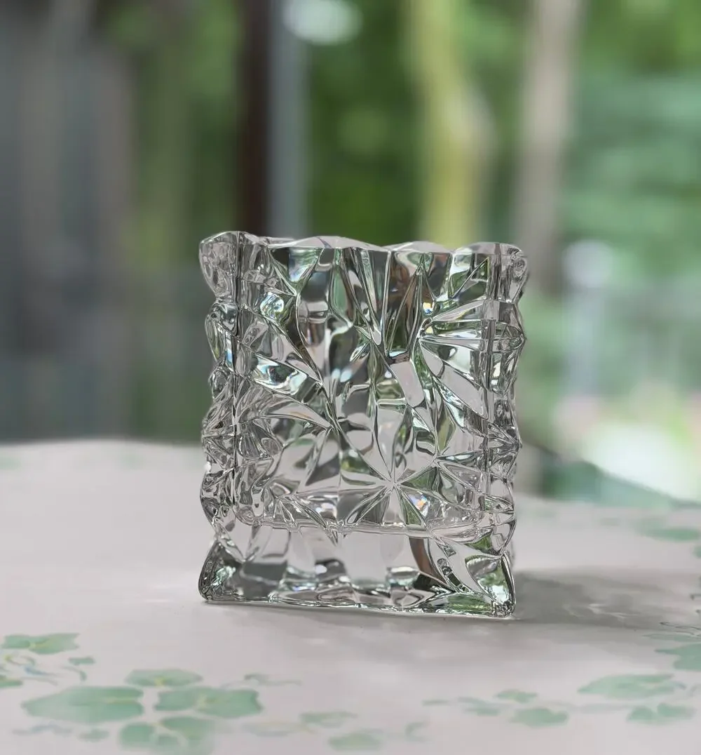 Rosenthal Studio Line Crystal Glass Bag Vase Germany Signed LN